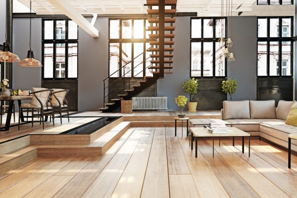 modern home interior. 3d rendering design concept